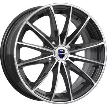 Диск колесный K&amp;K Пойнт Бланк 6xR15 4x100 ET48 ЦО54,1 черный глянцевый с полированной лицевой частью r75097SK