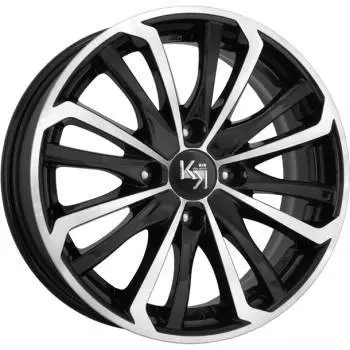 Диск колесный K&amp;K Римэкс 5,5xR14 4x100 ET36 ЦО60,1 черный глянцевый с полированной лицевой частью r13149