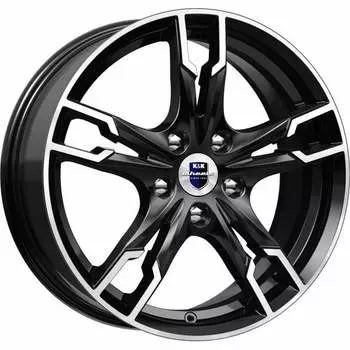 Диск колесный K&amp;K Солар 7xR17 5x108 ET50 ЦО63,35 чёрный глянцевый с полированной лицевой частью 75061SK