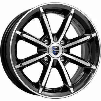 Диск колесный K&amp;K Sportline 6xR14 4x100 ET40 ЦО67,1 черный глянцевый с полированной лицевой частью 13599