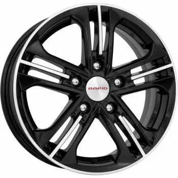 Диск колесный K&amp;K Trinity 6xR15 5x108 ET50 ЦО63.35 чёрный глянцевый с полированной лицевой частью r14084