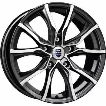 Диск колесный K&amp;K Твист 7.5xR17 5x108 ET45 ЦО67.1 чёрный глянцевый с полированной лицевой частью 65482