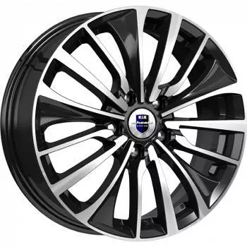 Диск колесный КиК Flanker 6.5xR17 5x100 ET39 ЦО67.1 черный глянцевый с полированной лицевой частью 71032
