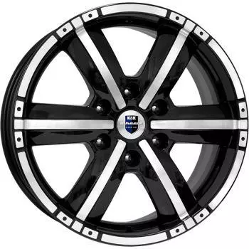 Диск колесный КиК Окинава 8xR18 6x139.7 ET38 ЦО92.5 черный глянцевый с полированной лицевой частью 12629
