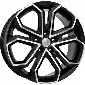 Диск колесный КиК Пандора 8.5xR19 5x112 ET48 ЦО66.6 черный глянцевый с полированной лицевой частью 10276