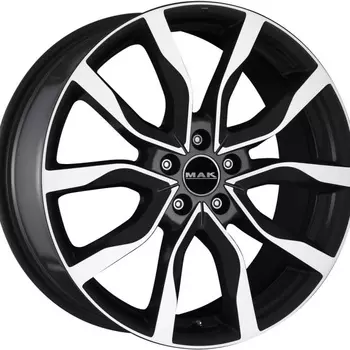 Диск колесный MAK Highlands 8,5xR20 5x120 ET53 ЦО72,6 черный глянцевый с полированной лицевой частью F8520HIBM53IRR