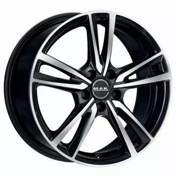 Диск колесный MAK Icona 7,5xR17 5x114,3 ET48 ЦО76 черный глянцевый с полированной лицевой частью F7570ICBM48F4