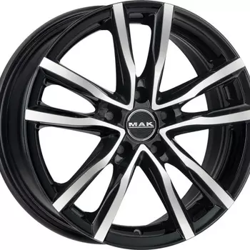 Диск колесный MAK Milano 6.5xR16 5x100 ET40 ЦО72 чёрный глянцевый с полированной лицевой частью F6560MIBM40PP