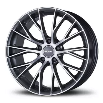 Диск колесный MAK Munchen W 8xR17 5x112 ET35 ЦО76 серый с полированной лицевой частью F8070MJQM35W