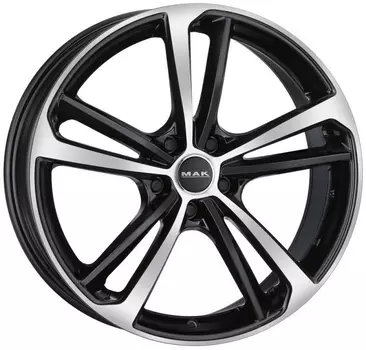Диск колесный MAK Nurburg 9xR20 5x112 ET29 ЦО66,45 черный глянцевый с полированной лицевой частью F9020NBBM29WSX