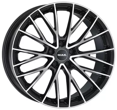 Диск колесный MAK Speciale-D 9,5xR20 5x108 ET45 ЦО63,4 черный глянцевый с полированной лицевой частью F9520LDBM45GD3X