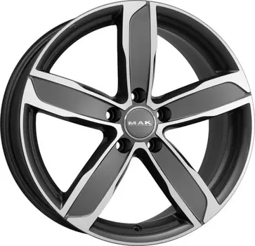 Диск колесный MAK Stadt 8xR18 5x112 ET28 ЦО66,45 серый с полированной лицевой частью F8080DAQM28WSX