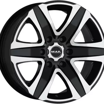 Диск колесный MAK Stone 6 8,5xR20 6x114,3 ET45 ЦО66,1 черный глянцевый с полированной лицевой частью F85206TBM45ZN4