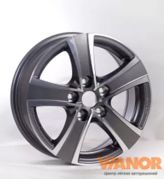 Диск колесный MAK Van5 6.5xR16 5x118 ET45 ЦО71.1 серый матовый с полированной лицевой частью 00022740