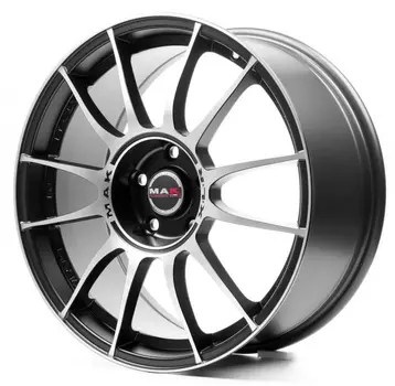 Диск колесный MAK XLR 7xR17 5x112 ET42 ЦО66.6 чёрный матовый с полированной лицевой частью F7070XLRIB42VS