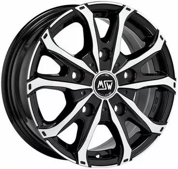 Диск колесный MSW 48 7xR17 5x160 ET55 ЦО65.06 черный матовый с полированной лицевой частью W19328009T56