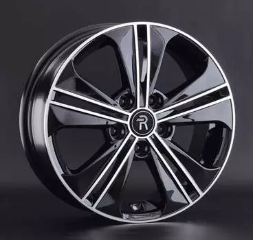Диск колесный Replay HND224 6xR16 5x114,3 ET43 ЦО67,1 чёрный глянцевый с полированной лицевой частью 042419-160143004