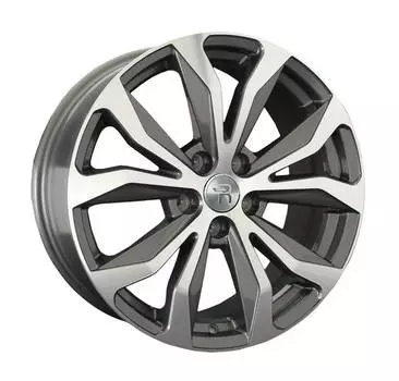 Диск колесный Replay KI228 7,5xR18 5x114,3 ET33 ЦО67,1 серый глянцевый с полированной лицевой частью 043241-070146004