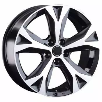 Диск колесный Replay KI229 7,5xR18 5x114,3 ET49,5 ЦО67,1 черный глянцевый с полированной лицевой частью 080001-160146004