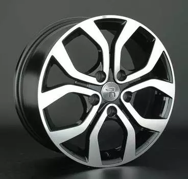 Диск колесный Replay MI107 6,5xR16 5x114,3 ET46 ЦО67,1 черный глянцевый с полированной лицевой частью 029473-160163004