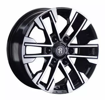 Диск колесный Replay MI169 7.5xR17 6x139.7 ET38 ЦО67.1 чёрный глянцевый с полированной лицевой частью 081555-160163007