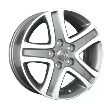 Диск колесный Replay RN208 6,5xR17 5x114,3 ET50 ЦО66,1 серый глянцевый с полированной лицевой частью 080334-990004001