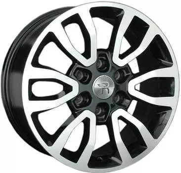 Диск колесный Replay TY175 7,5xR18 6x139,7 ET25 ЦО106,1 черный глянцевый с полированной лицевой частью 028276-070120018