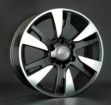 Диск колесный Replay TY76 7,5xR18 6x139,7 ET25 ЦО106,1 черный глянцевый с полированной лицевой частью 027857-160358007