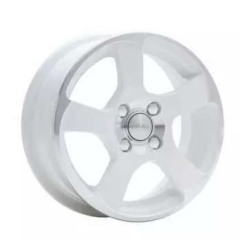 Диск колесный СКАД Акула 5.5xR14 4x100 ET35 ЦО67.1 белый с полированной лицевой частью 1330124