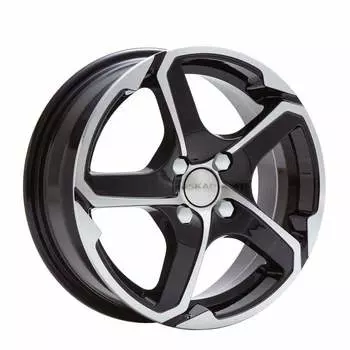 Диск колесный СКАД Аллигатор 6xR15 5x114,3 ET45 ЦО67,1 чёрный глянцевый с полированной лицевой частью 1130805