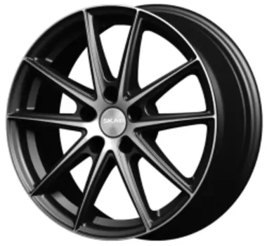 Диск колесный СКАД Амстердам 7xR17 5x114.3 ET51 ЦО67.1 черный глянцевый с полированной лицевой частью 3131505