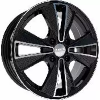 Диск колесный СКАД Эко 6xR16 4x108 ET37.5 ЦО63.35 черный глянцевый с полированной лицевой частью 2160205