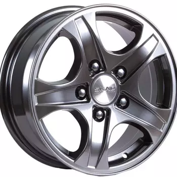 Диск колесный СКАД Калипсо 6,5xR16 5x139,7 ET43 ЦО98,5 серый темный матовый 0740127