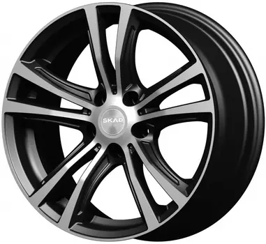 Диск колесный СКАД Мюнхен 8xR18 5x114,3 ET45 ЦО60,1 черный глянцевый с полированной лицевой частью 2970905