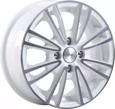 Диск колесный СКАД Пантера 5,5xR14 4x100 ET39 ЦО67,1 белый с полированной лицевой частью 1110324