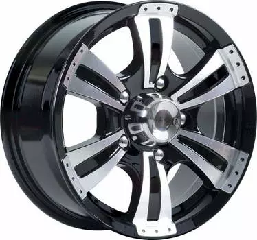 Диск колесный СКАД Рейнджер 7xR16 6x139.7 ET10 ЦО109.7 чёрный глянцевый с полированной лицевой частью 1880105