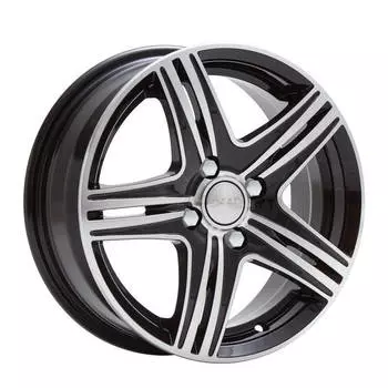 Диск колесный СКАД Сити 6xR15 5x100 ET40 ЦО57,1 черный глянцевый с полированной лицевой частью 1302205