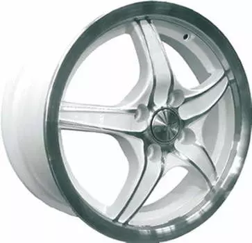 Диск колесный СКАД Стинг 5,5xR14 4x98 ET38 ЦО58,6 белый с полированной лицевой частью 1260124