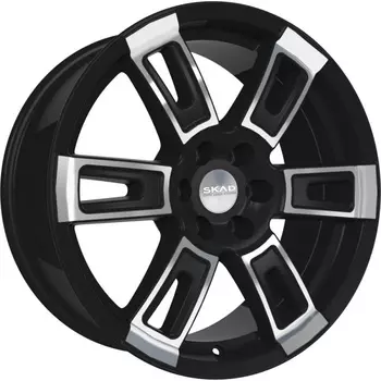 Диск колесный СКАД Тор 8xR18 6x139,7 ET30 ЦО67,1 чёрный матовый с полированной лицевой частью 2450326