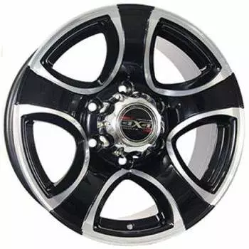 Диск колесный Tech-Line 622 7,5xR16 5x139,7 ET10 ЦО108 чёрный с полированной лицевой частью rd830666