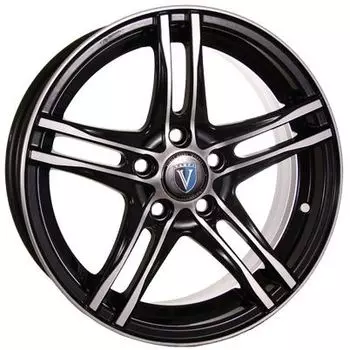 Диск колесный Venti 1505 6xR15 5x100 ЕТ38 ЦО57.1 черный с полированной лицевой частью V1505-615-571-5x100-38