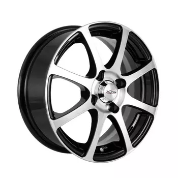 Диск колесный X'trike X-113 5.5xR14 4x100 ЕТ45 ЦО67.1 черный частично полированный 14493