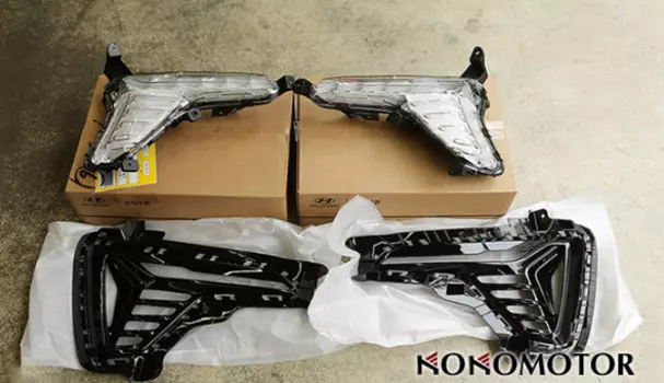 Дневные ходовые огни с накладками в сборе Mobis для Hyundai Sonata 2017 -