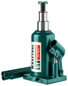 Домкрат бутылочный гидравлический Kraftool Double Ram 43463-6 (6 т)