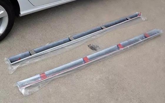 Дополнительные накладки на пороги, крашенные для AUDI A3 2016 -