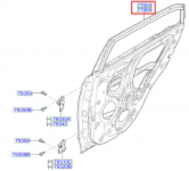 Дверь задняя левая/правая для Hyundai Creta 2016 -