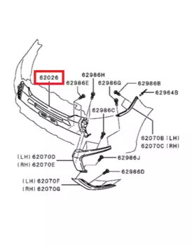 Глянцевая вставка в передний бампер