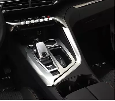 Хромированная накладка на КПП версия GT (серебирстый) для Peugeot 3008 2017-