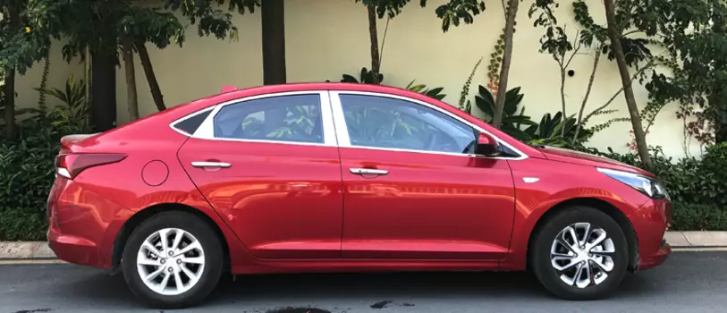 Хромированные молдинги на окна для Hyundai Solaris 2017 -