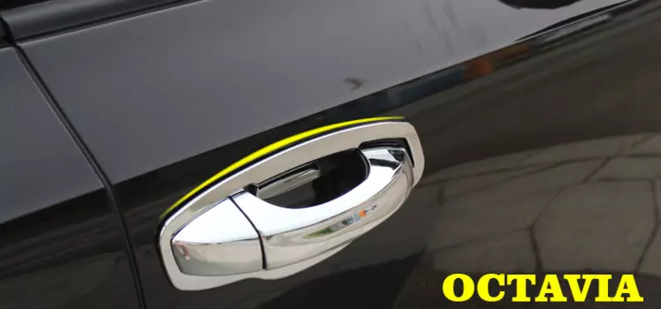 Хромированные накладки на дверные ручки для Skoda Octavia 2017 -